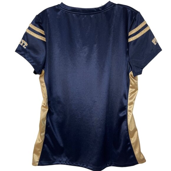 Pittsburgh Panthers Womens Shirt Blue Gold NCAA Knights Apparel for Her Sz Large - Picture 2 of 9